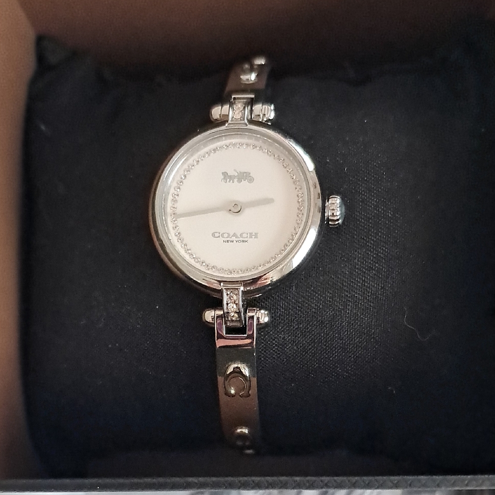 Coach Silver Women's Watch with Crystal Details